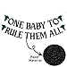 One Baby to Rule Them All Banner - Fantasy Shire Theme Gender Reveal Party Decor, Medieval Baby Shower Decorations Black Glitter