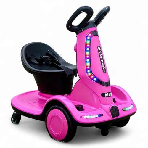 ALBADER Kids Scooter With 4 Wheels, Electric Ride on Toys Fo...