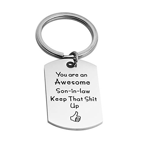 Huiuy Personalized Son in Law Gifts Wedding Gift for Son in Law-Groom Gift from Mother in Law Our Daughter Picked You (You're an Awesome Son-in Law)