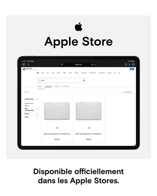 MOFT Custodia e supporto per computer portatile, espandibile e ultra sottile, per notebook da 13"-14", compatibile con MacBook Pro 15, HP, Dell, Lenovo, Asus, regali per uomini e donne