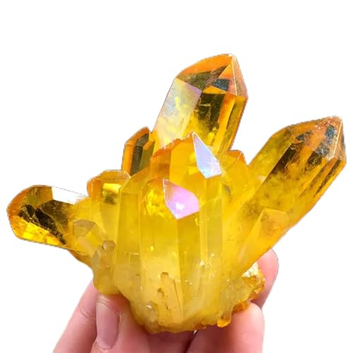 Citrine cristal de roche : cadeau vintage ideal en grappe de quartz 300g