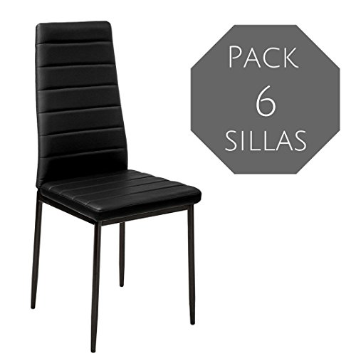Sillas Comedor Negras Polipiel Marca Mobelcenter