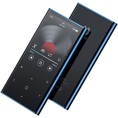 MP3 Player 64GB MP3 Player with Bluetooth 5.2 Portable high Fidelity Lossless Sound Quality MP3 Music Player and FM Radio Recorder e-Book 2.8 inch Screen (Blue)