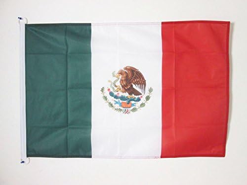 AZ FLAG, Mexico Flag, 2x3 Ft, For Outdoor, Mexican Banner Knitted Polyester with Two Plastic Rings, Fade Resistant