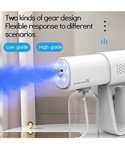PISTOLA A SPRUZZO DISINFETTANTE IGIENIZZANTE, SPRUZZATORE A VAPORE PORTATILE RICARICABILE USB, PISTOLA DISINFETTANTE CON 380ML DI CAPACITA', DISINFETTANTE PER CASA, SCUOLA E GIARDINO - DISCORAMA®