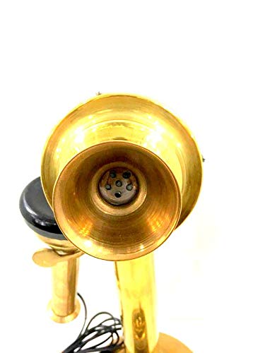 Polished-Brass-Rotary-Candlestick-Phone-Retro-Desk-Telephone-Nautical-Home-Office-Desk-Decor