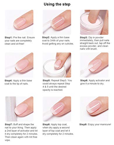 AIMEILI Dip Pulver Kit Dipping Powder Nail Set of 6 Colors Nail Acrylic Powder Collection – Bild 3