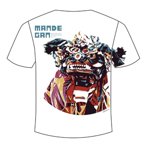一般社団法人三木町観光協会 獅子たちの里三木まんで願。Tシャツ(獅子Tシャツ ホワイト:Lサイズ)夏服 半袖 Tシャツ プリントtシャツ 白 ホワイト おしゃれ かっこいい イベント 地域の祭り 地域応援 獅子舞 お祭り Lサイズ