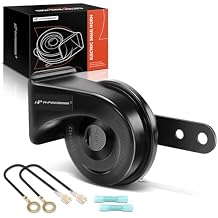 A-Premium Snail Horn High Universal Electric Horn - 12V 110dB - Compatible with most Passenger Cars, Commercial/Off-Road Vehicles, Gas Cars, Electric Cars, Motorcycles & Trucks, 80 mm