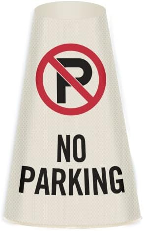 SmartSign No Parking Cone Message Sleeve, Bright Reflective [Cone Not Included]
