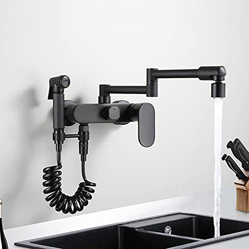 Grifo de cocina plegable de pared para evitar salpicaduras e incomodidad