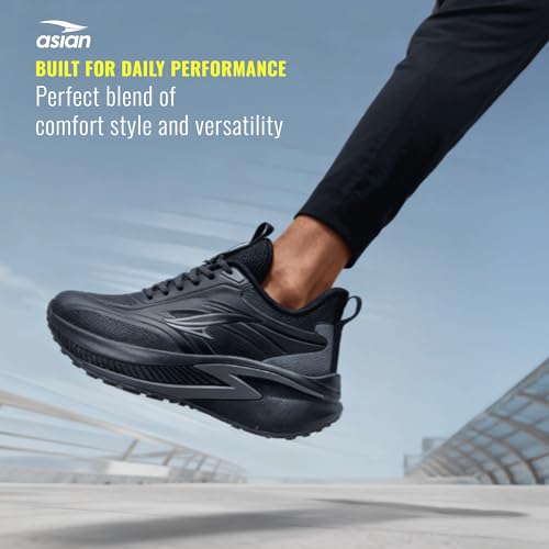 Image of ASIAN Quantum-35 Men's Running Shoes | Lightweight Water-Resistant Upper, Adaptive Fit with Memory Foam & TPR Grip Sole | Ideal for Running, Gym & Daily Training