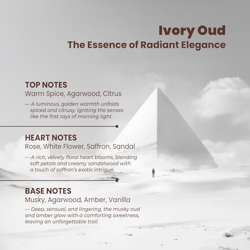 Image of Riya OUD Ivory Perfume Body Spray | Long-Lasting up to 10 Hours | Premium Oud with Warm Spice, Floral and Amber Notes | IFRA Certified | 200 ml