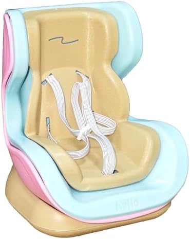 Asiento Coche para Muñecas Compatible con Pop Mart/Labubu -Clip Ventilación & Soporte Escritorio con Base Magnética, para Peluches 10-17cm, Decoración Coche y Accesorio Coleccionista (Albaricoque)
