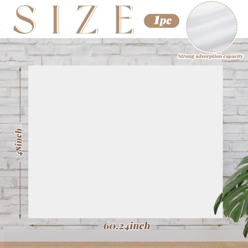 Image of Buryeah 1 Pcs Quilt Design Wall Fabrics 60 x 48 Inches, No Grid, White