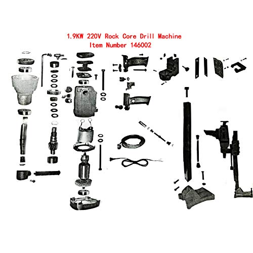 INTSUPERMAI 220V Diamond Core Drill Concrete Machine With Stand Bits Tool Drilling Kit with Stand 1.25-6.7 inch(32-168mm)