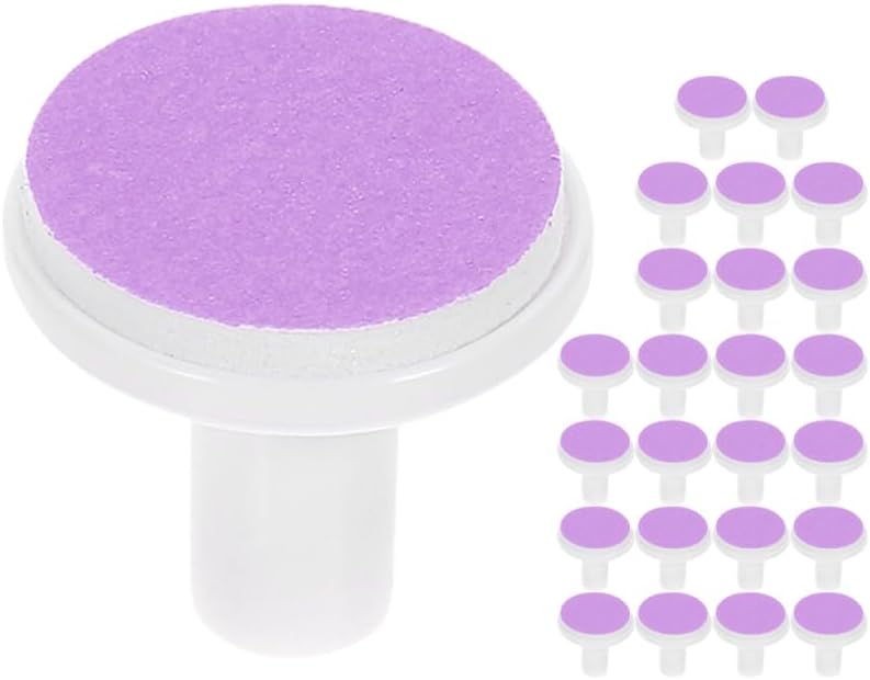 Miniatura 7 de POPETPOP 24 almohadillas de repuesto para recortadora de uñas de bebé, cabezales de repuesto eléctricos para recortadores de uñas estándar para