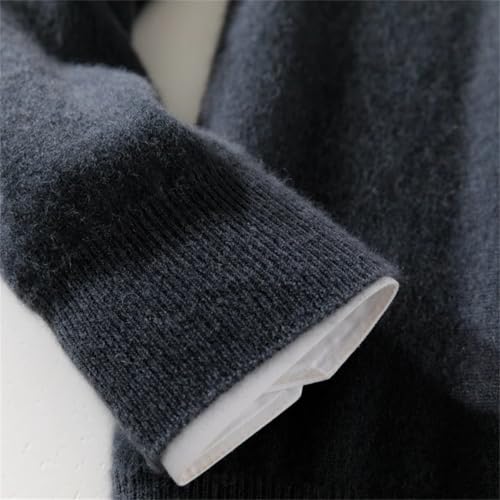Men Merino Wool Pullover Half High Collar Knitted Sweater Warm Solid Color Business Casual Tops4