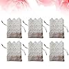 STOBOK 10Pcs Sacs- en Toile de Jute en Organza à Cordon à Crampons pour La Fête de Mariage Fais #5