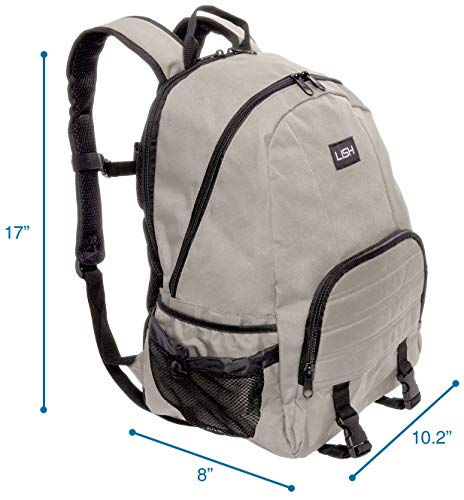 LISH Vinyasa Yoga Mat Backpack - Multipurpose Lightweight Gym Tote Bag with Straps (Light Grey)