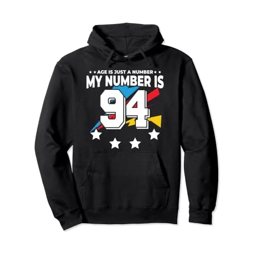 Age Is Just Number - Deportes 94 años de edad divertido cumpleaños 94 Sudadera con Capucha