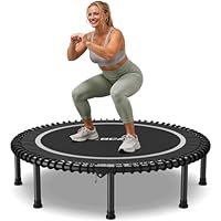 BCAN 48 Adult Fitness Trampoline with Durable Bungees, Stable & Quiet Exercise Rebounder,Great Mini Trampoline for Indoor/Garden Workout
