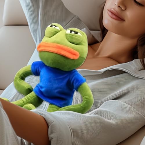 Generisch Trauriger Froschs, 40x25x15cm Plüsch Froschs, Traurig Kuscheltier, Plüschtier Anime, Niedliche Anime Plüschpuppe, Kartoon Plüschtier Weich Zum Kuscheln Für Indoor,Ostern Weihnachten