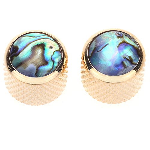Musiclily Pro Metal Tradicional Tamaño Métrico Push-on Perillas de Domo Abalone Top Botón de...