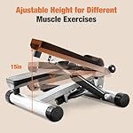 Sweetcrispy Mini Stair Steppers with Resistance Bands for Exercise at Home, Portable Exercise Twist Stepper Machine for Full Body Workout, 265LBS Capacity - Image 3