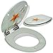 Produktbild Kesser® WC Sitz Absenkautomatik  Toilettensitz  Toilettendeckel  Klodeckel  Klobrille  | MDF | Modell :WC Sitz Seashell