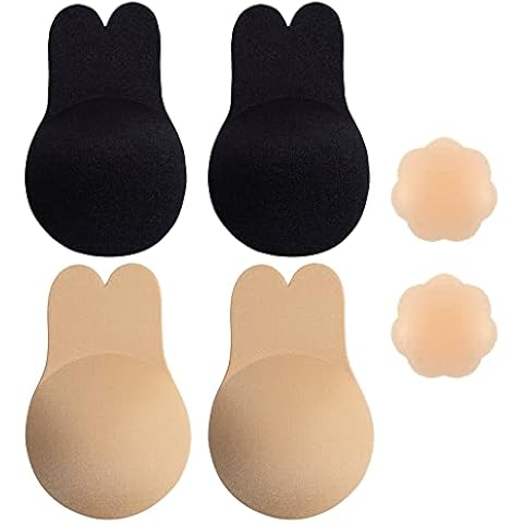 QoYKi Sticky Bra with Nipple Covers Cover