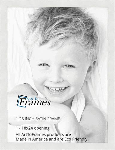 ArtToFrames 18x24 Satin White Picture Frame