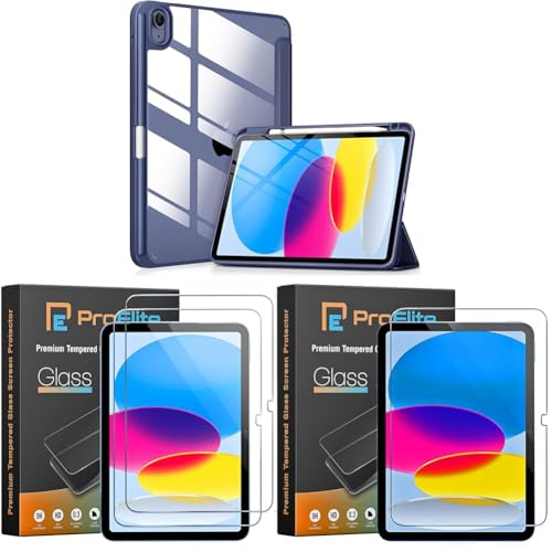 Image of ProElite Case Cover for Apple iPad 10th Generation, Transparent case Cover with Pencil Holder for IP
