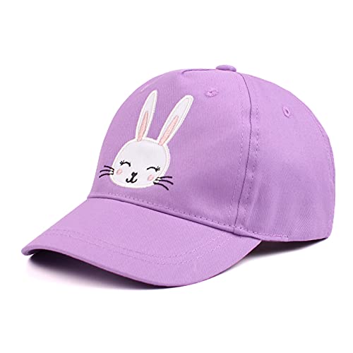 Zsedrut Girls Baseball Cap Kids Cotton Sun Hat Spring Summer Boys Peak Caps Adjustable Bunny Hats(2-5Y,Violet) #TOP7