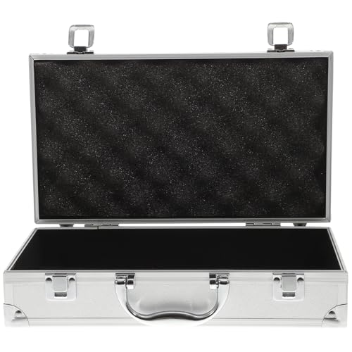 IWOWHERO Maletín de Aluminio Portátil Resistente con Forro para Herramientas Medicamentos y Cosméticos Caja Organizadora Multifunción para Uso Doméstico Viaje Compacto