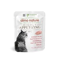 Almo Nature HFC Highly Appetizing - Filetto di Pollo - Human-Grade, Monoproteico, Gluten-Free - 50g, Pack of 24