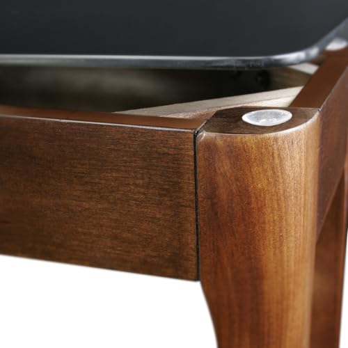 Image of Leick Home Obsidian End Table, 24 inch, Chestnut