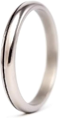 Women's titanium and carbon fiber ring. Unique wedding band. Water resistant and hypoallergenic. (00334_2N)