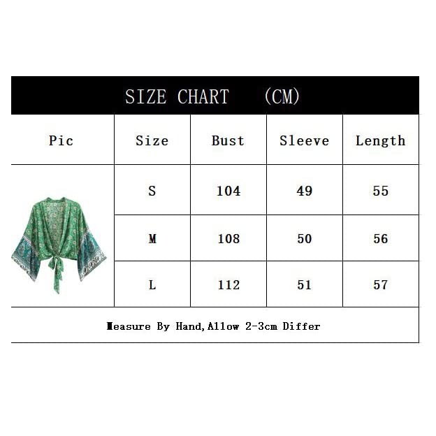 Kimono verde de rayón estilo wrap con estampado floral vintage 3