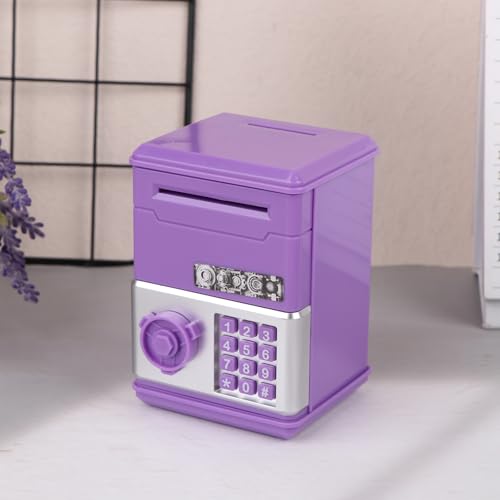 Piggy Bank Cash Coin Can ATM Bank Electronic Coin Money Banks for Kids Age 3-12, Money Savings Box Mini ATM Coin Banks Toys Gifts for 3 4 5 6 7 8 9 10 11 12 Year Old Boys Girls