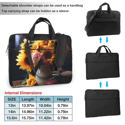 Bolsa Tote para Laptop con Diseño Verano Floral 15.6" miniatura 2
