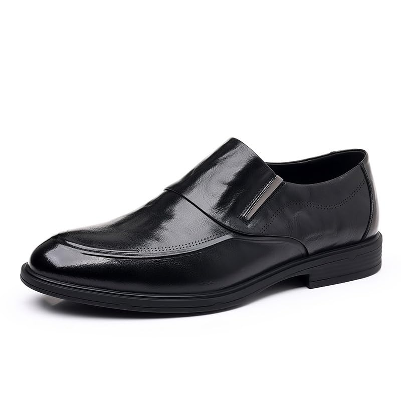 Men Leather Oxford Dress Shoes Slip On Casual Formal Modern Anti Slip Low Top Prom Comfortable2