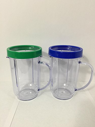 2 Party Cups for Magic Bullet with 4 (red,blue,green,yellow) by Magic Bullet