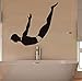 Etiqueta de la pared del estilo de natación de buceo masculino decoración del dormitorio adhesivo de vinilo etiqueta de la pared de natación masculina extraíble 44 cm x 40 cm