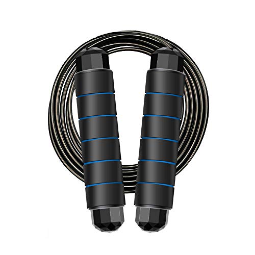Sodeno Workout Rope, Skipping Rope For Exercise Fitness, Adjustable Tangle-Free Rapid Speed Jumping Rope with Foam Handles for Gym, Home Workout-