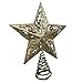 Kurt Adler H9100 8-Inch Gold Glittered 5 Point Star Treetop