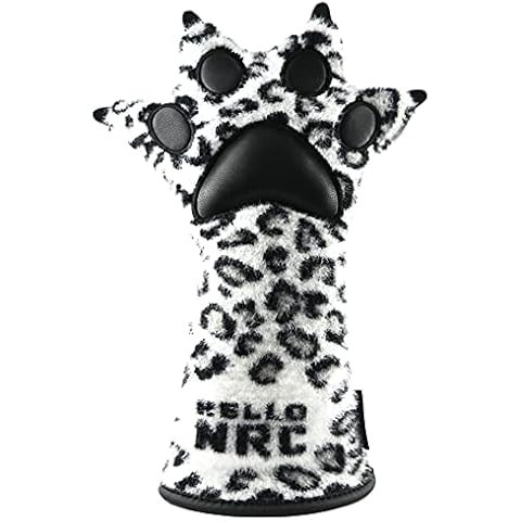 HELLO NRC Golf Club Head Covers Driver Wood(460cc) Fairway Wood Hybrid/UT Leopard's palm design Cartoon Animal Golf Cover (Driver) … Cover