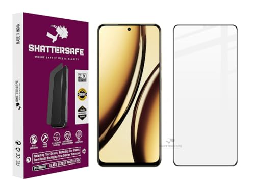 Image of Oleophobic Tempered Glass Screen Protector Compatible For Realme Narzo N65 5G [Pack of 1]. Edge To Edge Full Screen Protection With Easy Installation Kit & Case Friendly Fit.