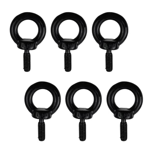 Image of Antrader M3 Lifting Eye Bolts,Stainless Steel Machinery Shoulder Lifting Eye Bolt,Black,6Pcs