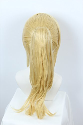 Image of Linfairy Womens Blonde Wig Costume Cosplay Wig + 50cm Ponytail